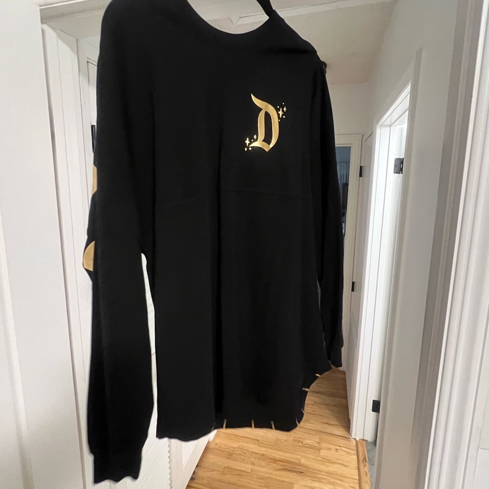 Disney Black and Gold Crewneck Sweater with Logo